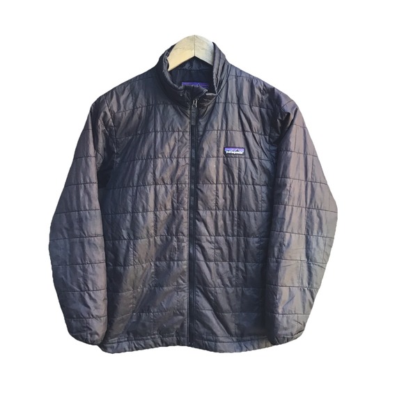 Patagonia Other - Patagonia Kids L 12 Nano Puff Brick Quilt Jacket Black FA19 Sun Faded